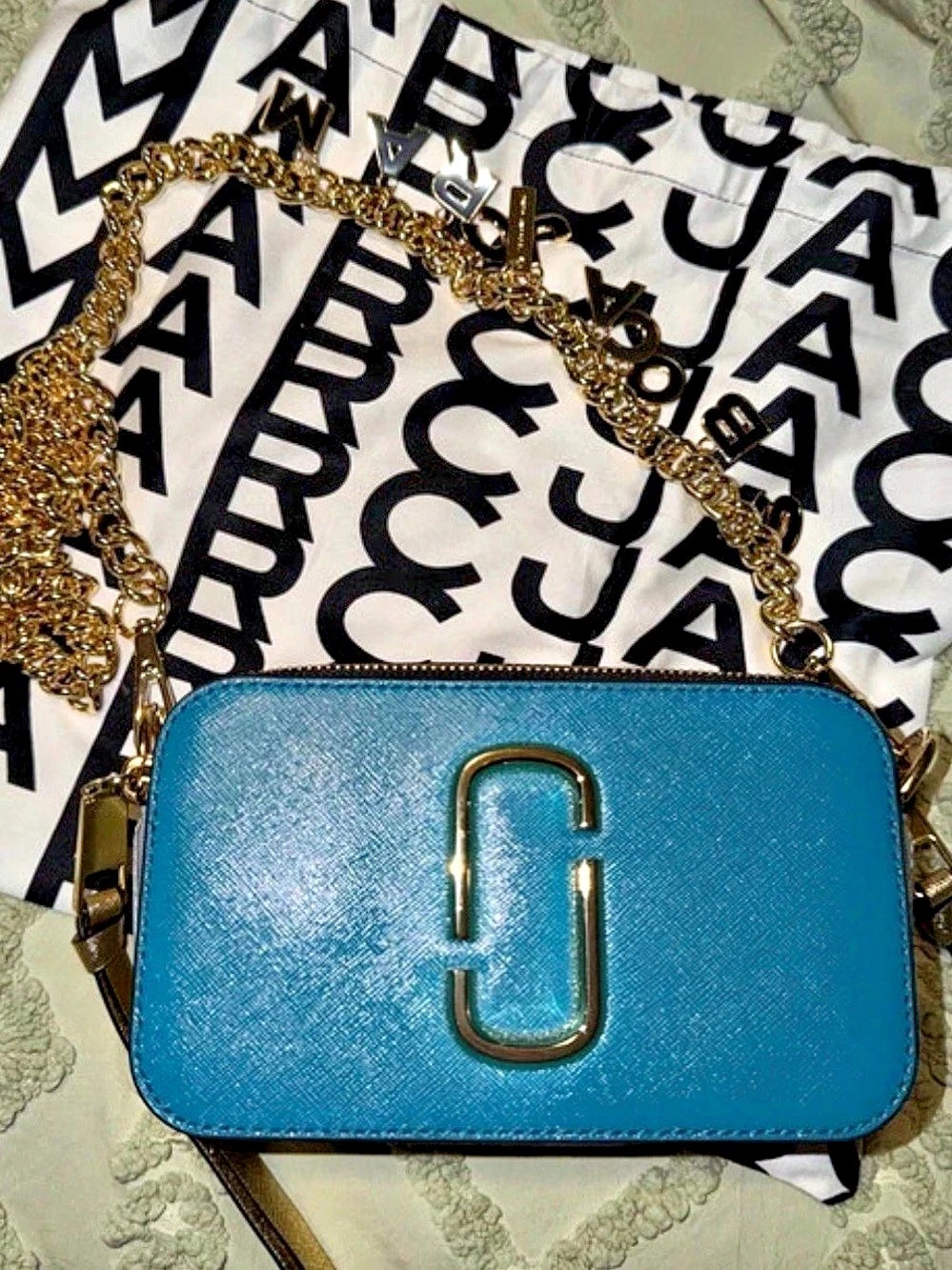 Marc Jacobs Snapshot Crossbody Bag in Blue & Pink